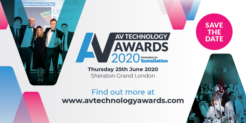 AVTechEurope's tweet photo. SAVE THE DATE: Entries for the AV Technology Awards 2020 open on Monday 20th January!  The Ceremony will be taking place on Thursday 25th June at the glamorous Sheraton Grand London Park Lane. https://t.co/T73L8c7mD4 #AVUG #AVTechnologyAwards #AVtweeps https://t.co/qwGjwyUDtw