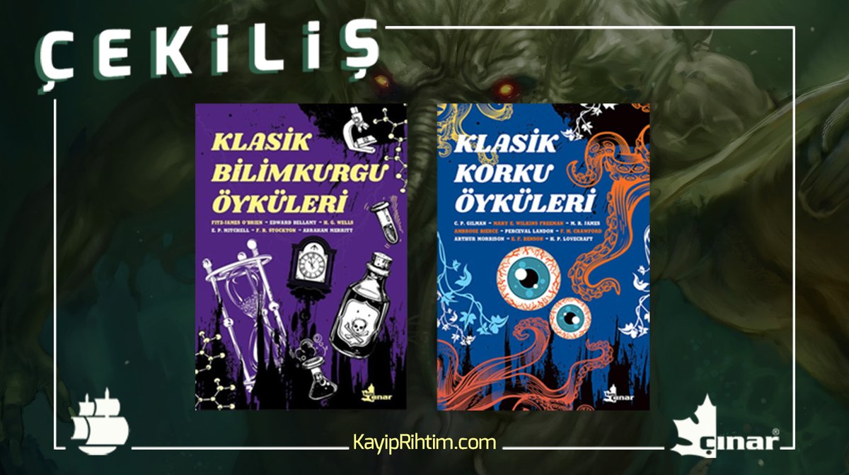 #ÇEKİLİŞ

Bu gönderiyi RT edip <a href="/KayipRihtim/">Kayıp Rıhtım</a> hesabını takip eden 2 şanslı okurumuza, Çınar Yayınları'ndan çıkan 2 öykü kitabını hediye ediyoruz.

Son katılım: 16 Ocak 2020 – 23.59

Şansınızı artırmak için: bit.ly/cinar-cekilis

Bütün okurlarımıza iyi şanslar diliyoruz!