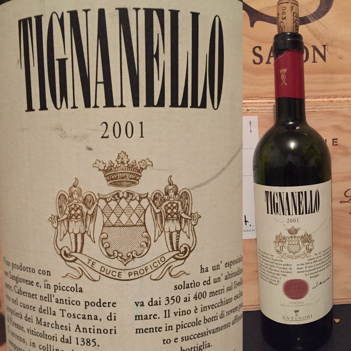 2001 Antinori Tignanello Toscana IGT. At mid/end (top!) of drinking window now? #antinori #IGT #tignanello #supertuscan #tuscany #toscana #tuscanwine #wine #sommelier #finewine #winelover 
perskamperin.tumblr.com/post/190217764…