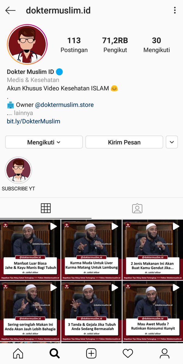 Anda <a href="/eko_kuntadhi/">eko</a> sudah menyebarkan HOAX dan memfitnah <a href="/drzaidulakbar/">RESEP HIDUP SEHAT</a> dgn mengedit gambar screenshot video dari akun IG @.doktermuslim.id