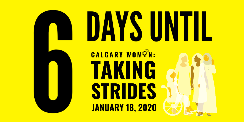 6 DAYS until the inaugural Taking Strides event bringing together women-identifying Calgarians to build community, solidarity, and take action. Central Library, 12:00pm, this Saturday. Please share!
#yyc #wmyyc #wmcanada