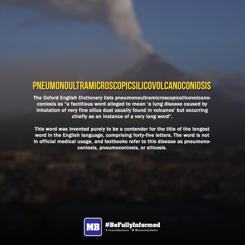 Pneumonoultramicroscopicsilicovolcanoconiosis Pronunciation