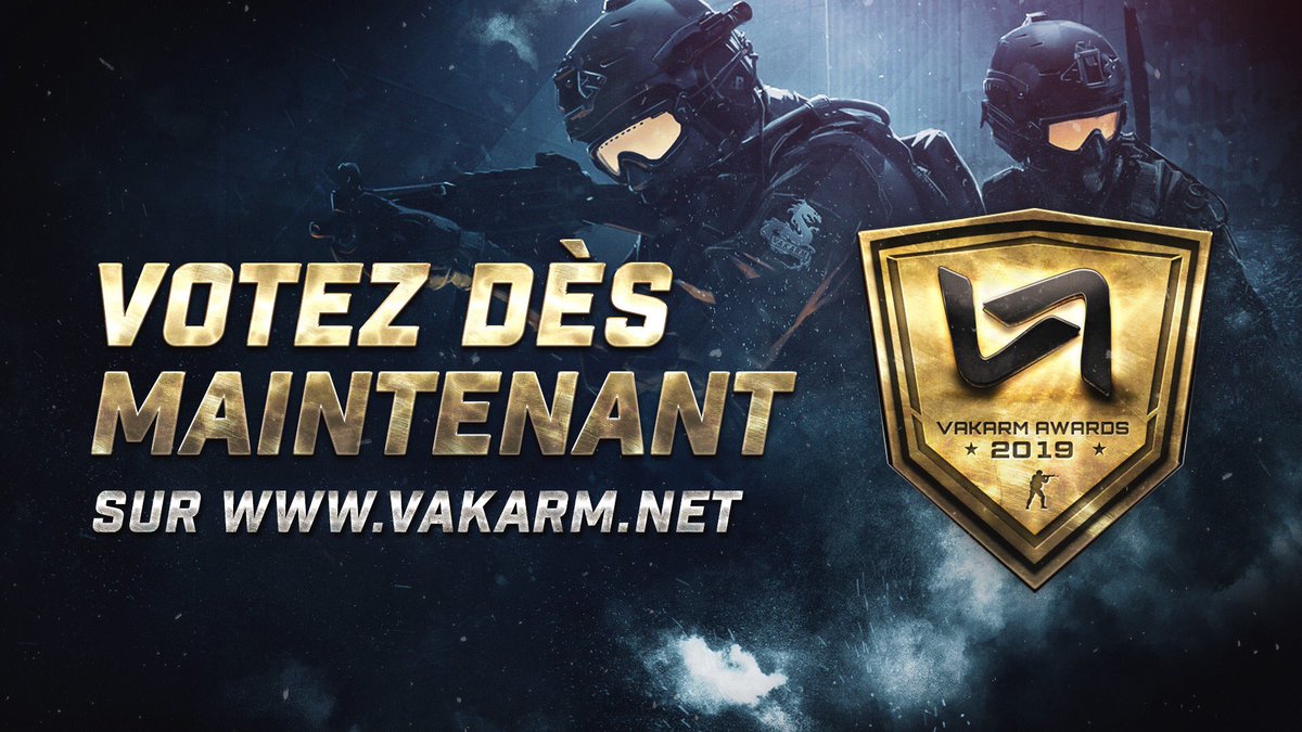 VaKarM_net's tweet photo. Les votes pour les VaKarM Awards 2019 sont dès à présent ouverts ! 

Joueurs, équipes, casters, actions, scène française ou internationale, venez récompenser ceux que vous avez suivis toute l’année ! 🏅

https://t.co/NtBVLC2tiy https://t.co/LMi2qxox1F