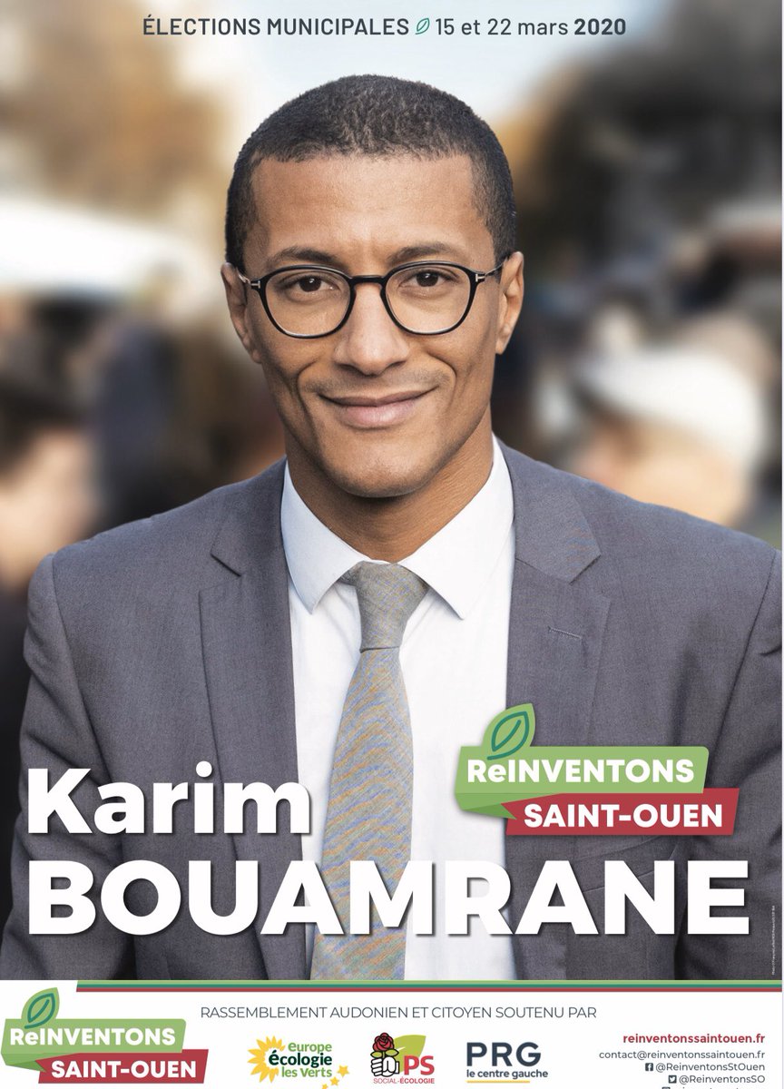 L’affiche de campagne #Election2020 #saintouen @ReinventonsSO @EELV @PRG_IDF @eelv93 @fedeps93 @obadiobadia @niconezna @madleh @Steve_LARRANAGA @SDernois