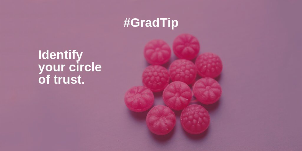 ASUGradCollege's tweet photo. #GradTip: Identify your circle of trust. β These are the few people who you can be totally yourself with. πΆ These people remind you of who you are and remind you of what you are striving so hard to achieve. π
For more #selfcaresunday tips, go to https://t.co/0RjE13L6Sh https://t.co/JMHSLFFgTN