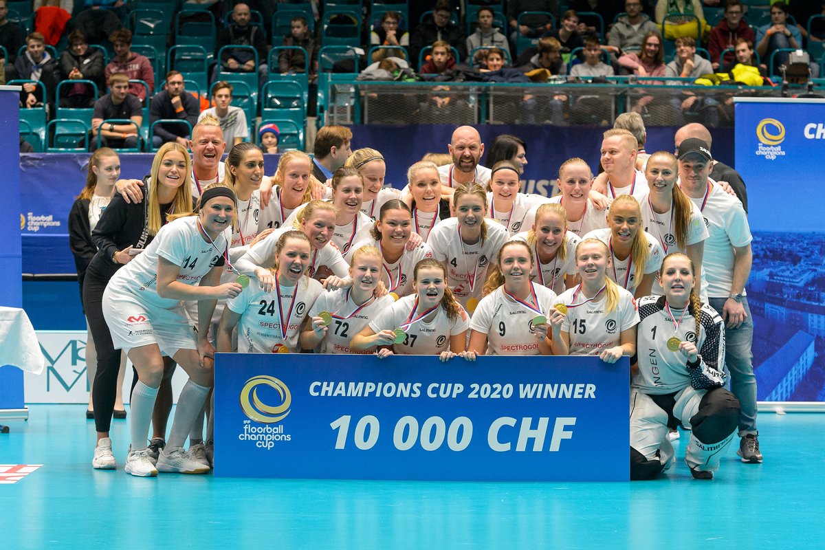 IFF_Floorball's tweet photo. The @floorballcc 2020 title goes to @taby_fc!👏 What a great performance in the final and during the whole event😎Final score: @kdjets_official- Täby FC 3-10
Stats: https://t.co/S4zTAclGEp
📸: Martin Flousek
#floorballcc #floorball https://t.co/mQ1IjsbnXV