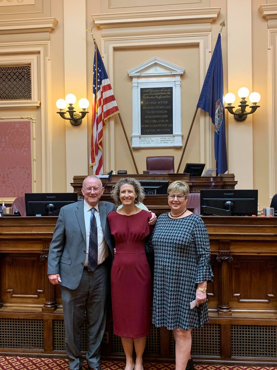 JenKiggans's tweet photo. Happy to have my family and friends at the VA State Capitol this week for my swearing in to the VA State Senate. I am honored to represent my constituents and looking forward to fighting for what’s best for our Commonwealth! #Session2020 #ForVirginia #LetsGetToWork! https://t.co/GnKoJgFHoc