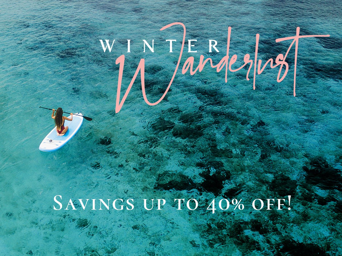 Satisfy your wanderlust this winter with savings up to 40% off, plus $200 in resort coupons. bit.ly/2rALV46