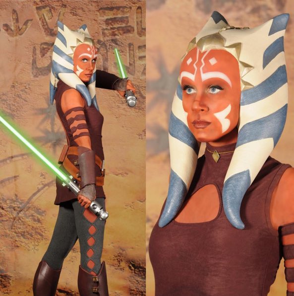 #AshleyEckstein the voice actor for #AhsokaTano in full fledge cosplay. She should be the one to play Ahsoka in the live action Ahsoka Tano Series. #starwars #liveaction #series #clonewars #keepitoriginal