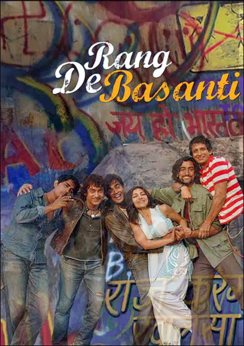 11th Bollywood film: #RangDeBasantiVery original plot and meaningful story. I like how past and present events were intertwined. Cool cast & music. The twist and what follows could have been a *tad* more nuanced though. But overall it's a solid modern classic. #HindiCinema