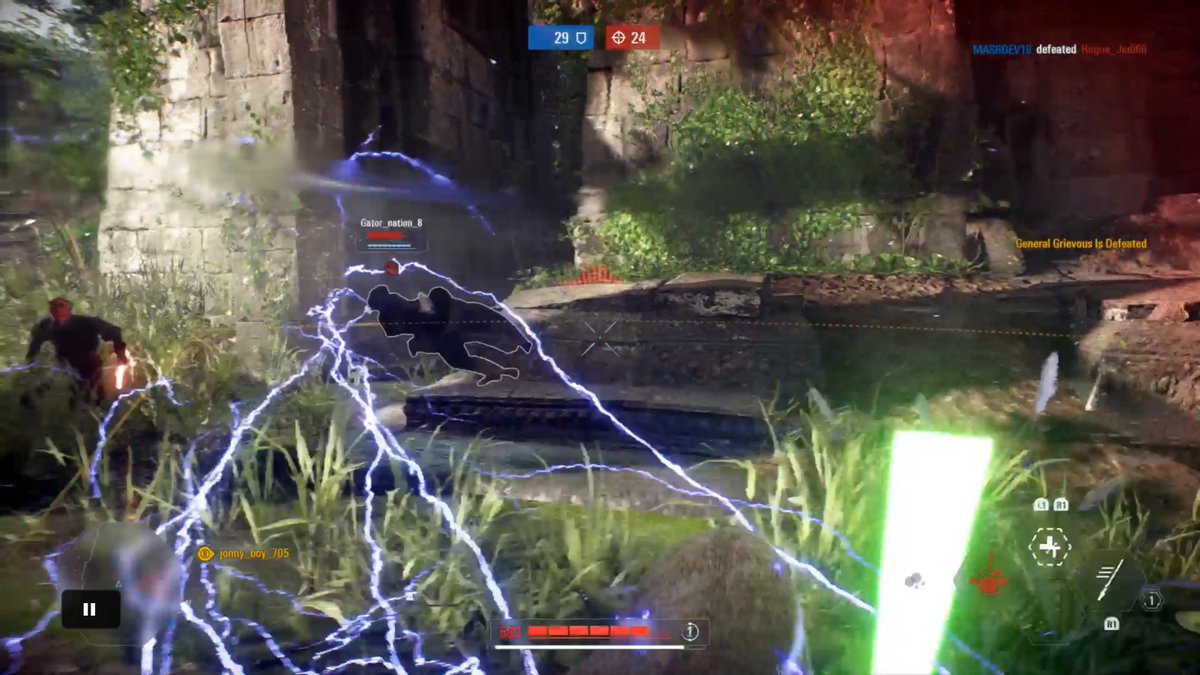 j0nnybrav0gam3r's tweet image. POV Zap! #MasterYoda #ForceLightning #EmperorPalpatine #Yavin4 #PS4share