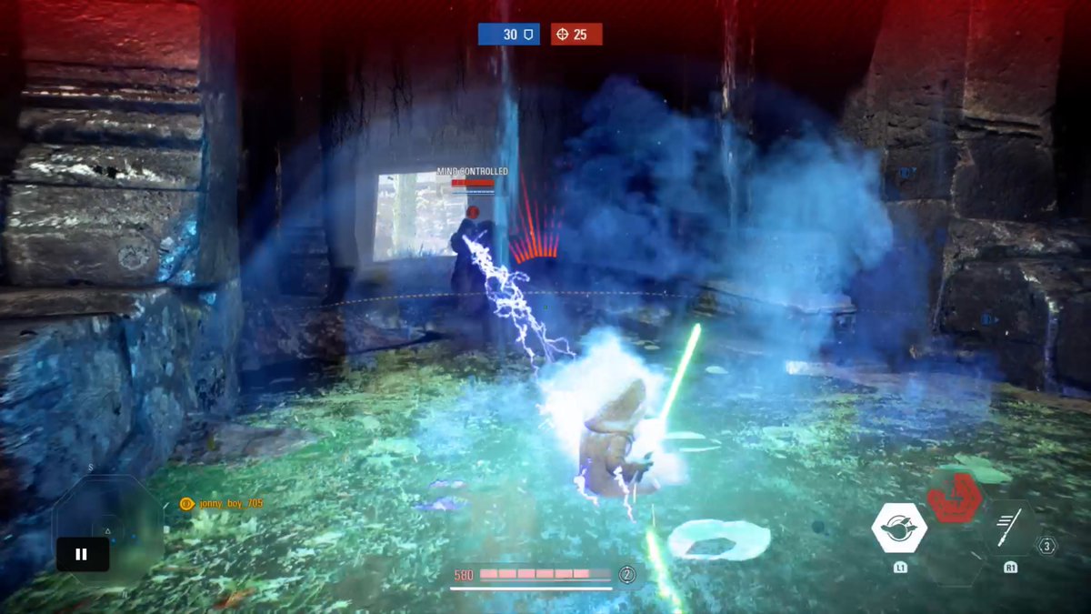 j0nnybrav0gam3r's tweet image. POV Zap! #MasterYoda #ForceLightning #EmperorPalpatine #Yavin4 #PS4share