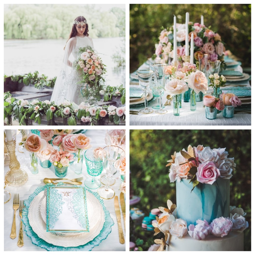 An ethereal Lady of the Lake wedding styled shoot with pretty aqua, peach, pink and gold detail
Images <a href="/PhotoByAM/">Anna Marie Cooper</a> with Concept <a href="/lizcakeemporium/">Elizabeth (Author of The Luxpreneur) Solaru</a> 
bit.ly/37RsbbU