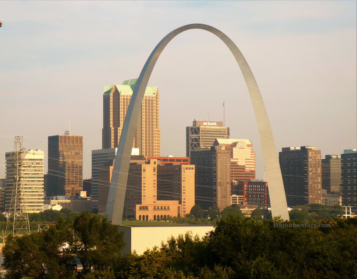 There are certain special views that can only be observed by train. Case in point - the St. Louis arch.