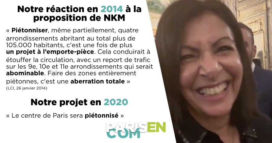 ScarbonchiN's tweet photo. Faute d’avoir des idées, @Anne_Hidalgo recycle ses idées de 2014, non réalisées pendant la mandature et prends celles même qu’elle critiquait à l’époque #faussaire #pasdidees #Paris mérite mieux #AvecBenjamin https://t.co/FqzFt6feve