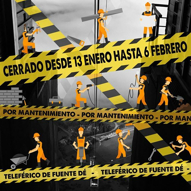 📢 #Atención 🚡 Mañana #13Enero cierra el #TelefericoFuenteDe hasta el #6Febrero. 📌 Cierre habitual que realizan todos los años para un realizar el mantenimiento de todas sus instalaciones. 👏 Gracias a los trabajadores por su dedicación y esfuerzo.
ˆ
˘… ift.tt/37Zk2C3