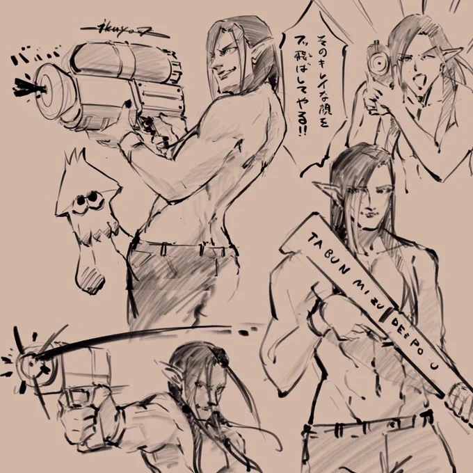 チャイちゃんの配信見ながら描いてた、まだ配信してるけど寝ちゃうマン 