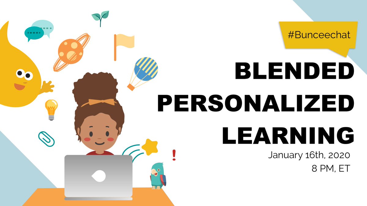 PebbleGoHQ's tweet photo. We are proud to announce our upcoming #Bunceechat about #BlendedPersonalizedLearning on January 16th at 8 PM, ET!
We have a group of amazing educators leading the conversations as moderators and panelists! Stay tuned for more updates. See you there! #EdTech #EduTech #BPL #Buncee https://t.co/c3cdT9ZE3S