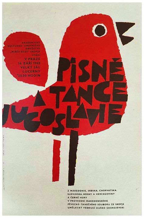 Graphicsandme's tweet photo. Poster by Jaroslav Sura features one of my fave examples of type and a perfect rough font @DesignMuseum #FontSunday https://t.co/M7R7Ren21y