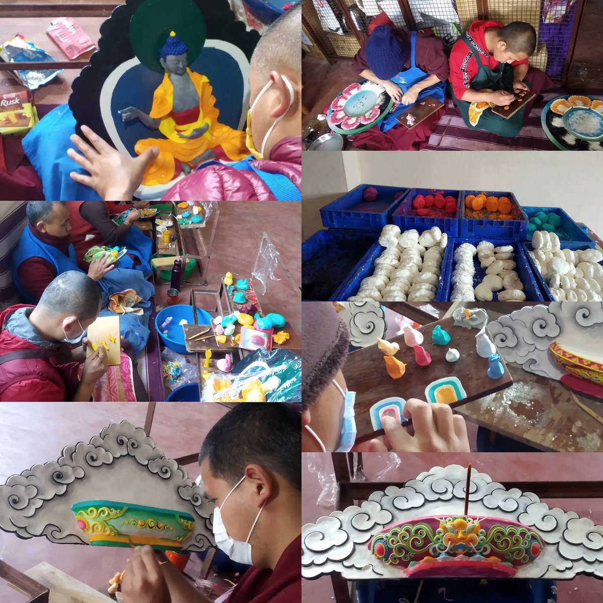 kagyu_monlam's tweet photo. The Torma Training Programme and Preparation for the 37th Kagyu Monlam at Kagyu Monlam
.
Torma sculptures are a uniquely Tibetan concept usually made by teams of monks and nuns for various religious festival ➖➖➖➖➖➖➖➖➖
#tibetan #torma #sculpture #festival #tormatraining https://t.co/oSo8AzljkW