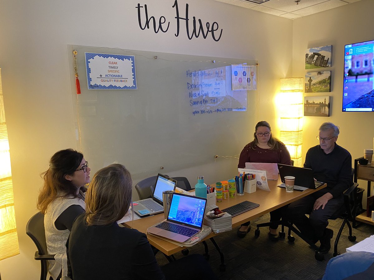 DeniseRhoney's tweet photo. Feedback Friday in The HIVE:  Office of the Next in Education working with faculty to increase the quality of feedback for our integrated pharmacotherapy course clinical reasoning “think aloud” written note.  Contact @pharmHIVE if you want to learn more. @UNCPharmacy https://t.co/IVAeN23LBu