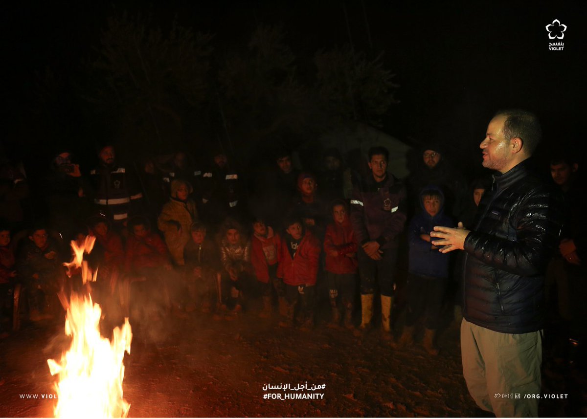 org_violet's tweet photo. Inside their tents, we spent a night with the displaced people listening to their stories and sharing their sorrows with a number of humanitarian volunteers from different countries in order to shed light on their suffering.
#saveidleb #Syria https://t.co/vRk7f6TdXX