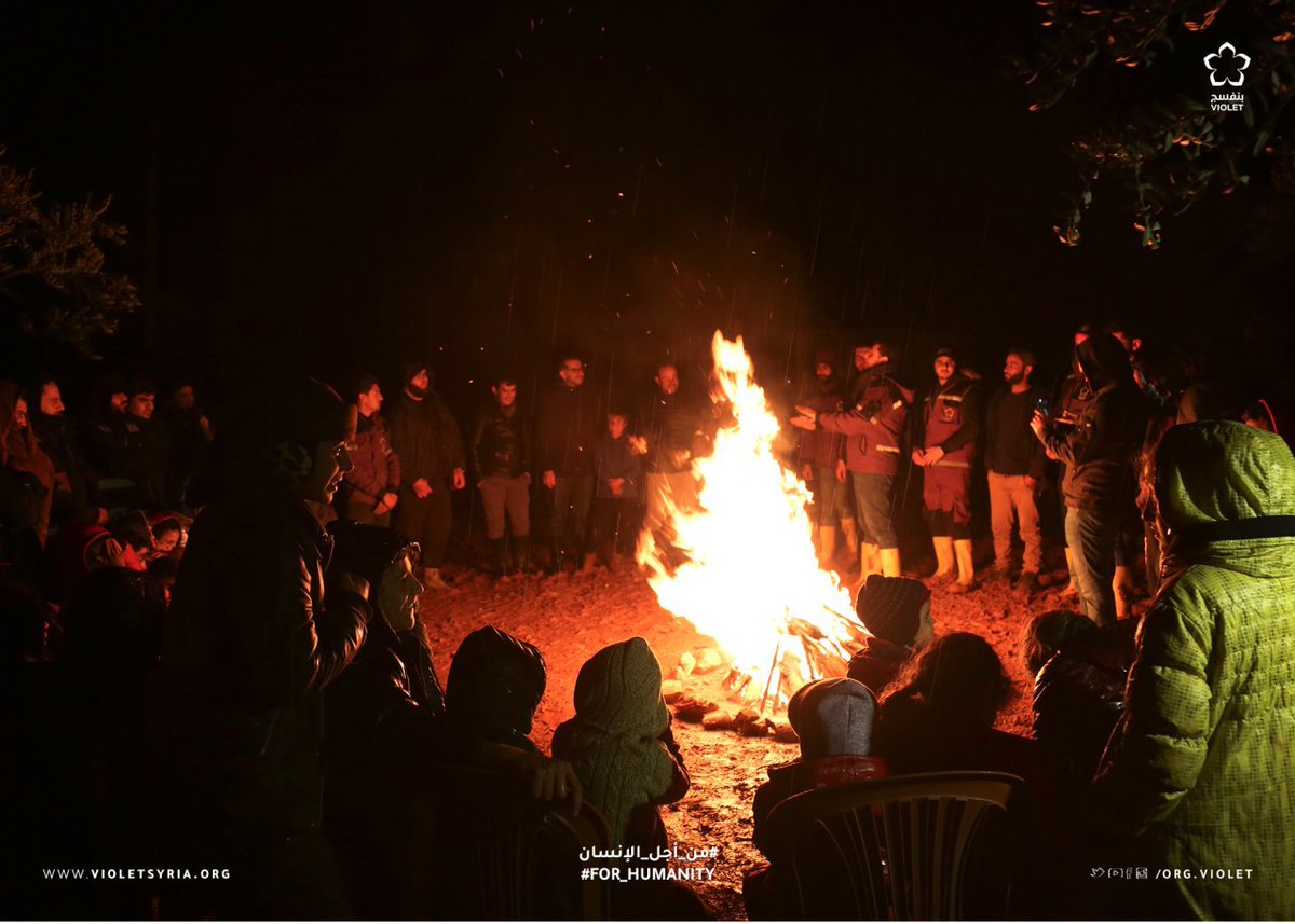 org_violet's tweet photo. Inside their tents, we spent a night with the displaced people listening to their stories and sharing their sorrows with a number of humanitarian volunteers from different countries in order to shed light on their suffering.
#saveidleb #Syria https://t.co/vRk7f6TdXX