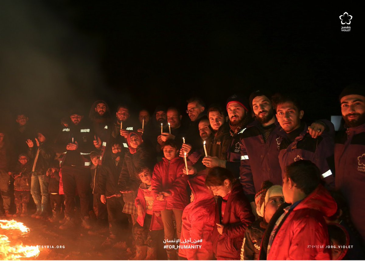 org_violet's tweet photo. Inside their tents, we spent a night with the displaced people listening to their stories and sharing their sorrows with a number of humanitarian volunteers from different countries in order to shed light on their suffering.
#saveidleb #Syria https://t.co/vRk7f6TdXX
