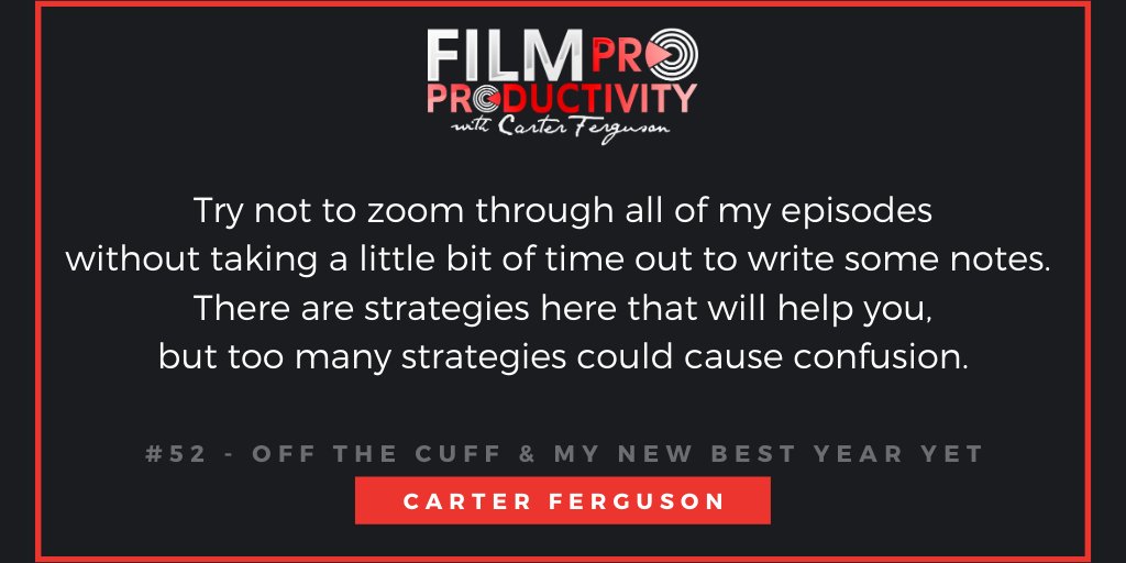 FilmProProdPod's tweet photo. Episode 52 has just launched! This is an unscripted #inbetweenisode titled OFF THE CUFF &amp; MY NEW BEST YEAR YET 😀 #podcast #podernfamily #YourBestYearYet #podcasting 
Official site: https://t.co/4egJQ7lpmE
Itunes: https://t.co/QnNGCwSg34
Spotify: https://t.co/IXgqbAJu1k https://t.co/HvV5lzPcEb