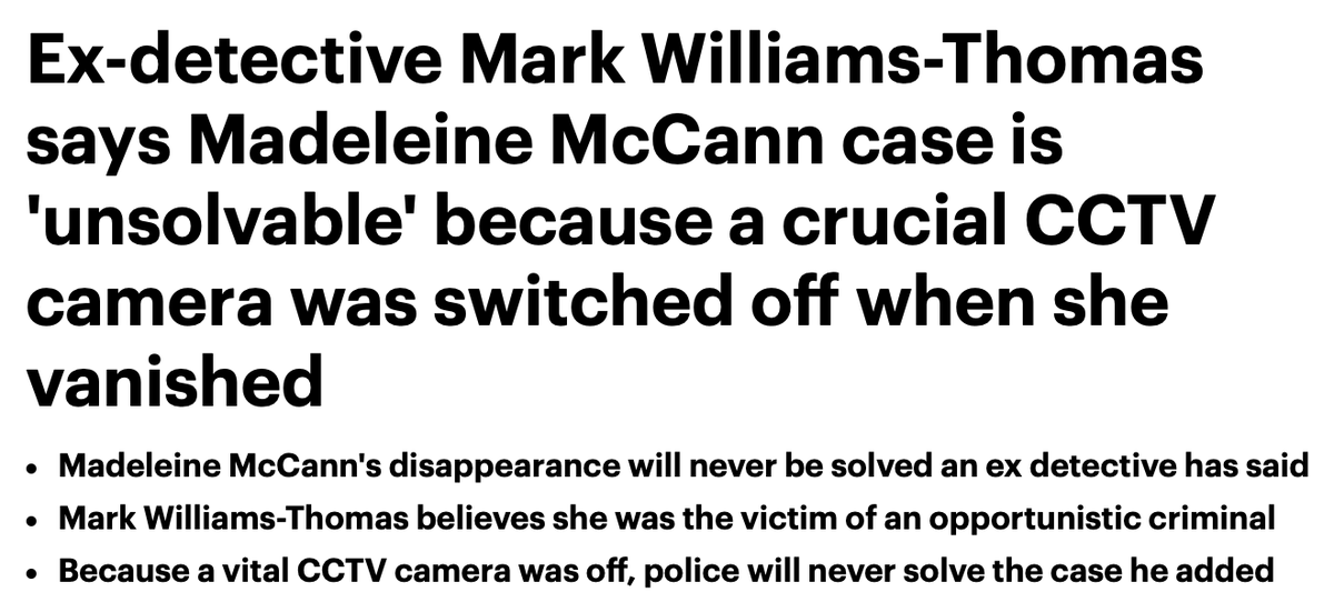 This man will spout any theory if it gets him press. What happened to the 'she walked out 5A on her own...?'  Surely <a href="/BorisJohnson/">Boris Johnson</a> - who isn't up to his neck in it like May &amp; Cameron - will address this ongoing multi-million pound taxpayer funded investigation? #McCann