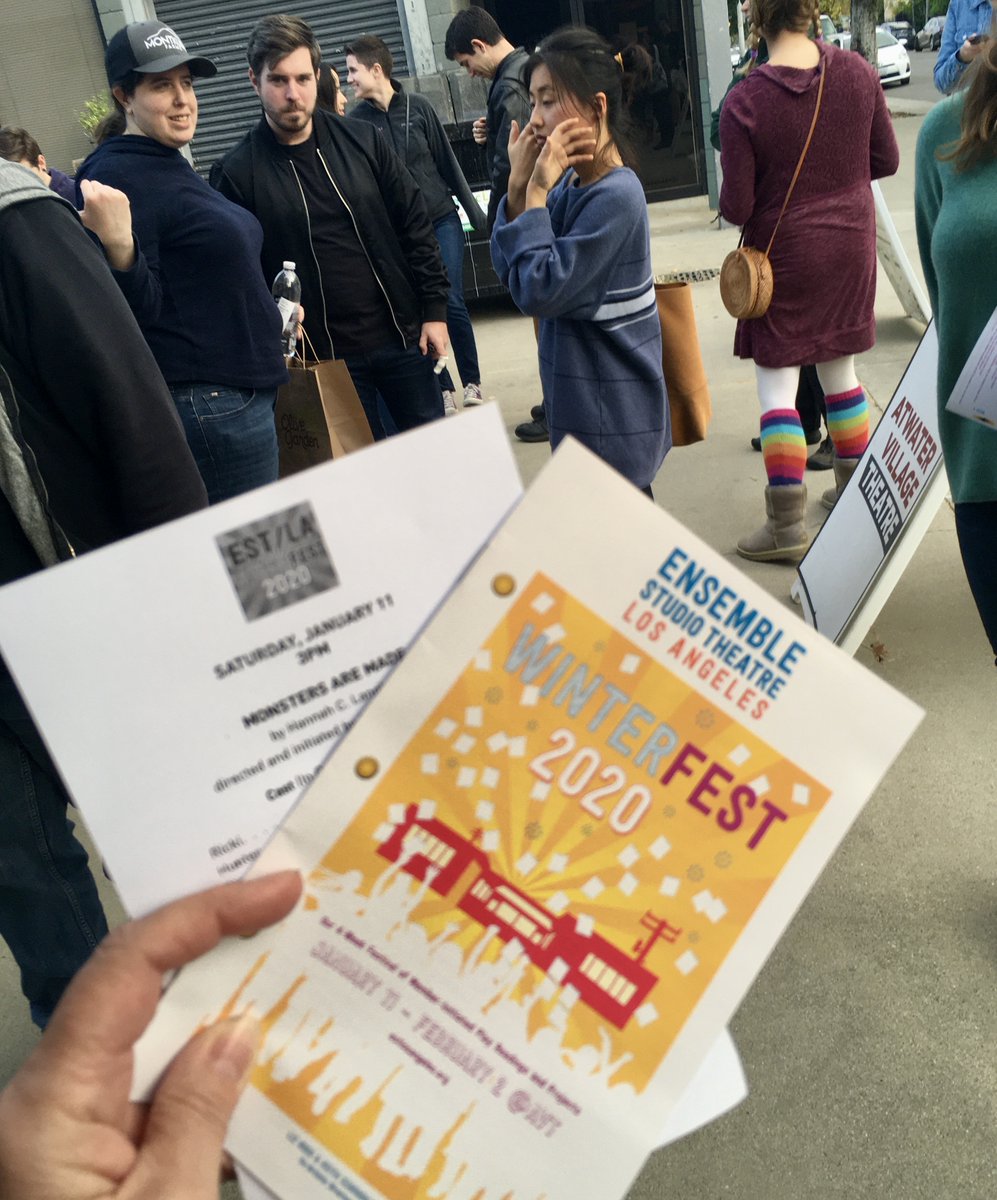 jenniewebbsite's tweet photo. Lovely to share in new work opening #Winterfest2020 @EST_LA on Sat - check out #newplay action the next four weekends! (Shining a light on 12 plays by #femaleplaywrights via @thelafpi 😸https://t.co/lMZg78VXaN #yesihaveanagenda) #LAThtr https://t.co/lUYxv2aUbW