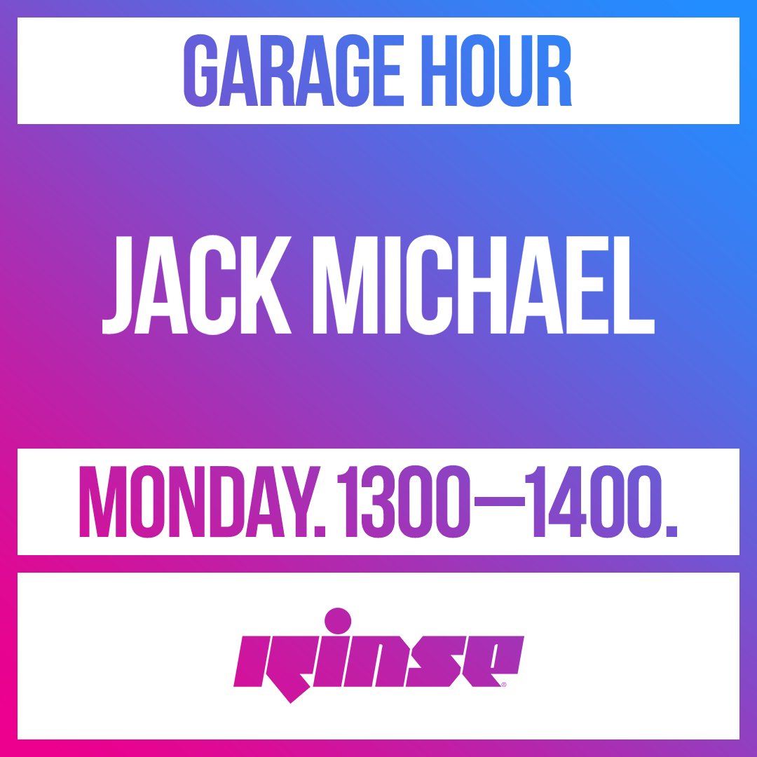 RinseFM's tweet photo. Up next at 1PM is #GarageHour with #JackMichael on https://t.co/Q0ed1kLtwe & 106.8FM
#RinseFM https://t.co/ztclp6qDfi