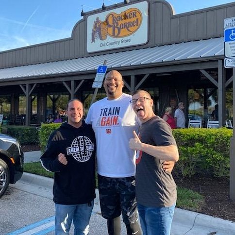 iamevilkip's tweet photo. Best episode of Table for 3 ever. Excellent surprise spending time with @KingMegaYGB and @CryptWrestling yesterday at a true brother establishment. Good times great memories.
#wrestling #friends #tablefor3 #crackerbarrel #kingmega #syther #EvilKip https://t.co/b0XBOGZNwB