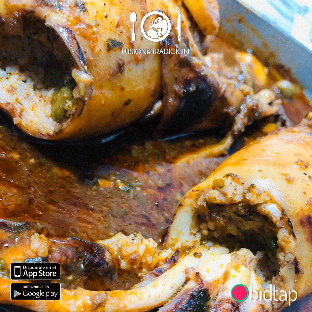 bidtap_io's tweet photo. Fusión &amp; Tradición, en Sevilla, nos sorprende con estos deliciosos calamares de Isla Cristina, rellenos al estilo marroquí.😍 Puedes hacer la reserva con #Bidtap en https://t.co/skUKajfQDy o ☎️673 496 167. 
#PásateAlTapping #App  #Restaurante #Comer #Restaurant #Foodie #Food https://t.co/TR60u5vKup