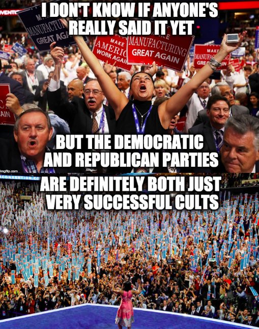 jmb063's tweet photo. @jdwickie @LorieMeacham Well it certainly isn't a surprise... all government is a cult that most people blindly follow.
#NoToGovernment
#GovernmentIsACult
#QuestionEverything
#Voluntaryism https://t.co/A8eUEtZ8nS