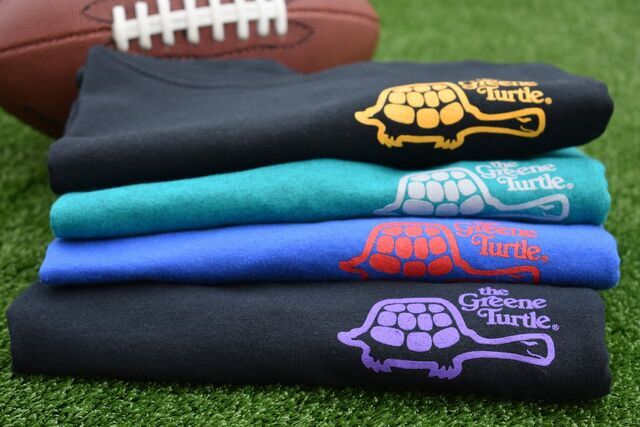 TheGreeneTurtle's tweet photo. The Football playoffs are heating up! π₯π’ Do you have #TurtleGear to support your team? Purchase your favorite here: https://t.co/y17Jjurfj4 https://t.co/PE4A0IxG5a