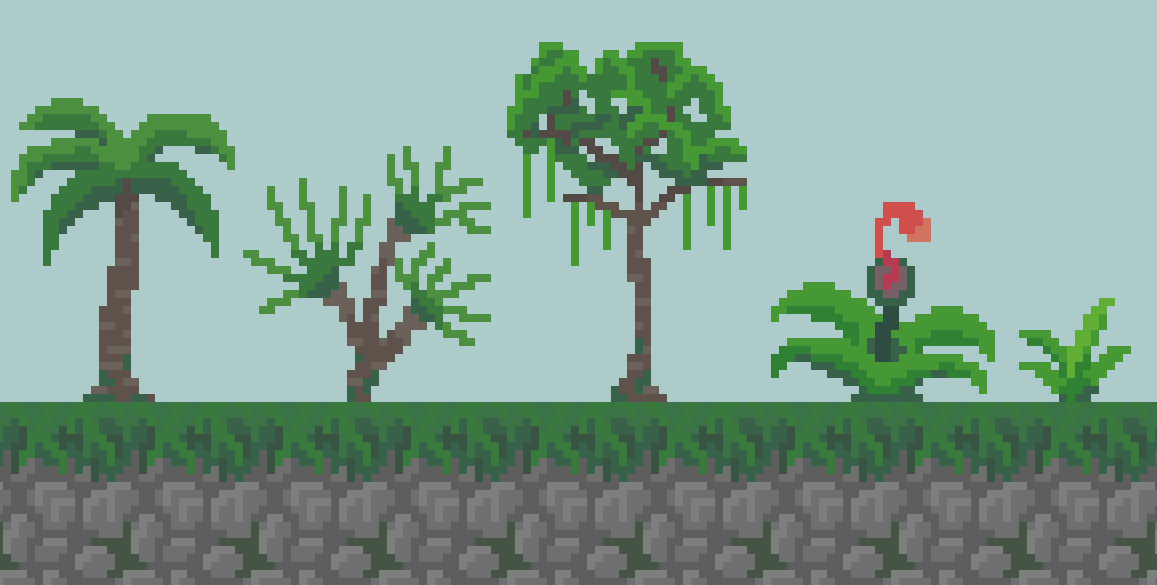RicDevlogs's tweet photo. #pixelart

I'm currently working on a new #jungle tileset for my game and today I had fun making some trees! 🌴🌳

#gamedev #IndieGameDev #IndieDevWorldOrder #indiegame https://t.co/UqV0M3rYa2