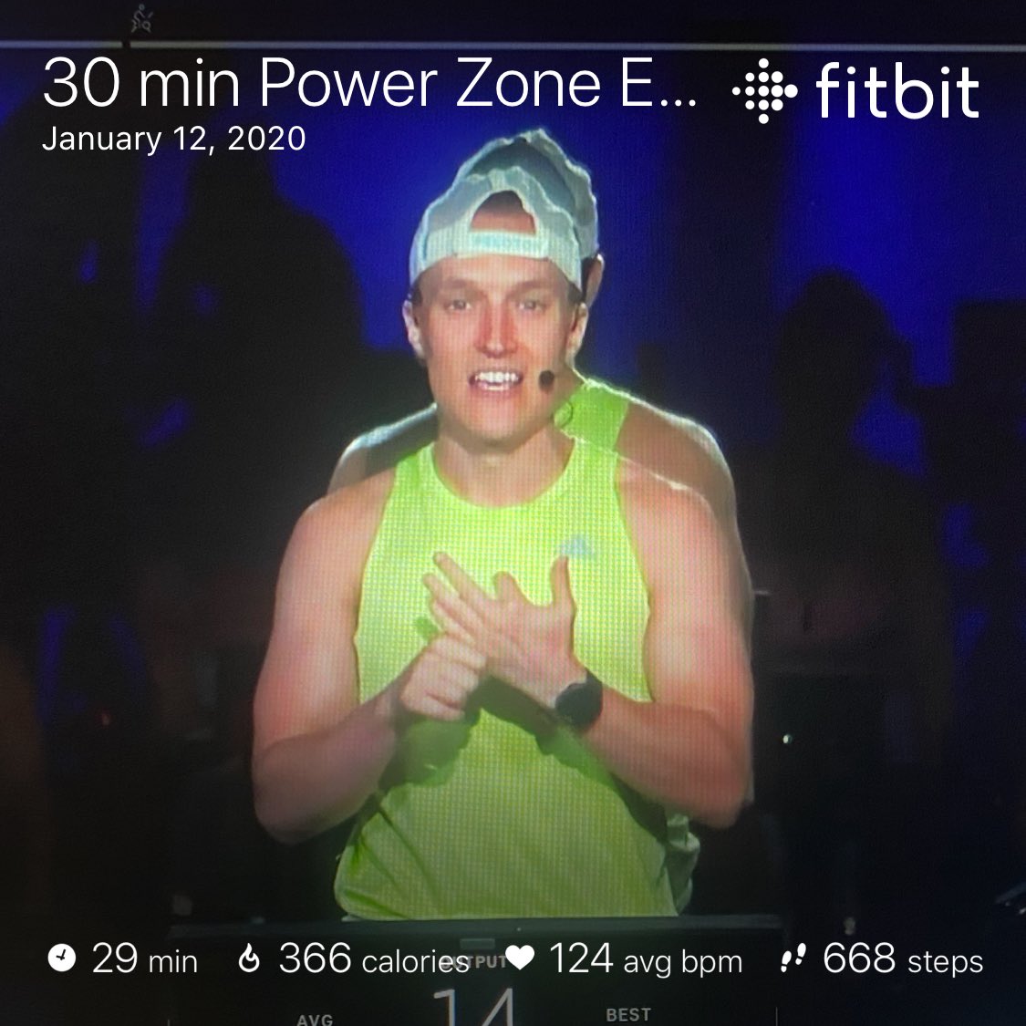 SpartyHawkCache's tweet photo. “Power Zoning Into Sunday!”

(WEIGHT:  201.4 LBS) ⬆️ 🤦🏻‍♂️
(TEMP:  bedroom climate)
(EXERTION:  30 mins on ⁦@onepeloton⁩ Power Zone Endurance workout)

(PZE - 3.) #FedFit451.

#ShouldersStackedOverHips #CoreEngaged #LooseElbows

⁦@MattWilpers⁩ ⁦@fitbit⁩ https://t.co/Q3rZhQZSfr