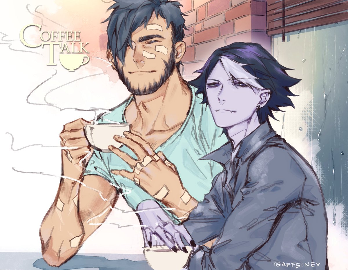 「my submission for coffeetalk_game 's fa」𝐓 𝐄 𝐀 comms in progressのイラスト