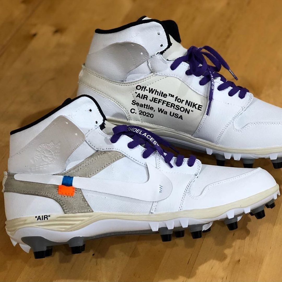 off white jordan 1 cleats