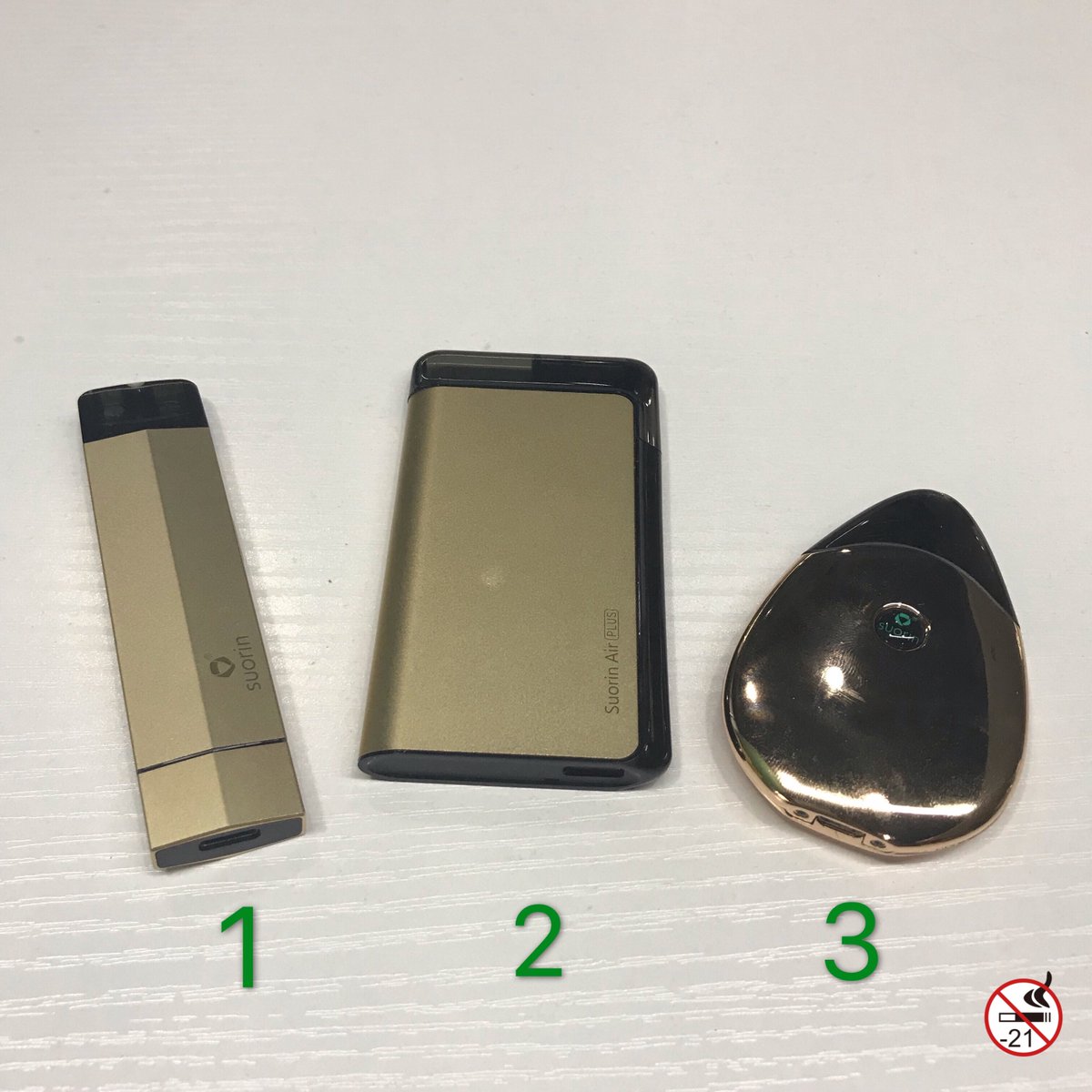Which "GOLD" is your fave?💛
1️⃣ Edge
2️⃣ Air Plus
3️⃣ Drop

⚠️WARNING: This product is intended to be used with e-liquid products containing nicotine. Nicotine is an addictive chemical. For adult use only.
