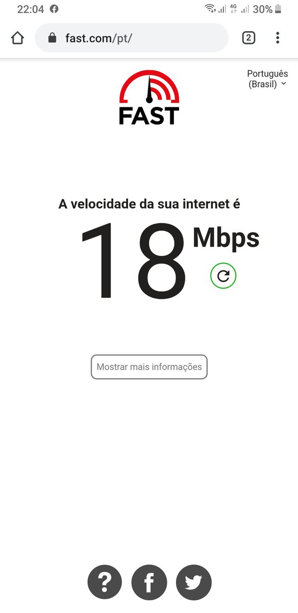 perlaserra's tweet photo. @quize_oficial essa é a velocidade da minha internet agora. Porém não consigo, durante essa semana toda, jogar normalmente. As respostas não processam, o vídeo não aparece... queria saber se tá acontecendo com outras pessoas https://t.co/0ACtd9npB9