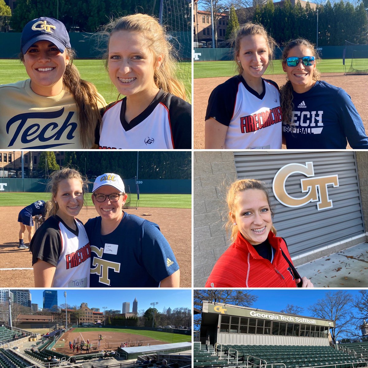 TaitDavidson28's tweet photo. I had an amazing time today at the @GaTechSoftball pitching and hitting camp! Got to work with some awesome coaches and learned some new drills. Can’t wait to go back! #BeGold #pitcherlife #campseason #ALFC05 https://t.co/QgCYHK0M3S