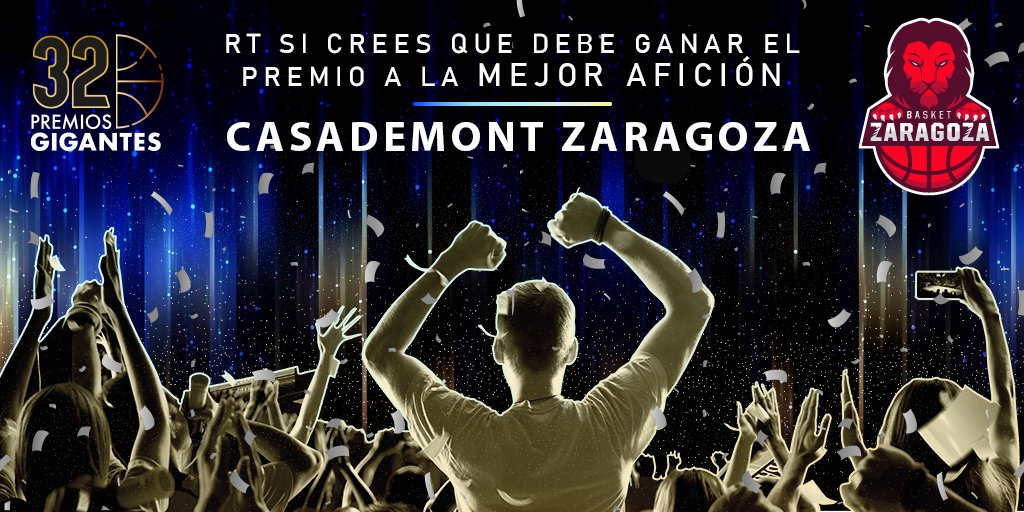 GIGANTESbasket's tweet photo. CANDIDATO a MEJOR AFICIÓN de ESPAÑA

¡RT si crees que @BasketZaragoza  lo es! #PremiosGigantes

GANARÁ el que + suma de RT🔄 y LIKES ♥️ tenga en total https://t.co/E2tT1qMXO2