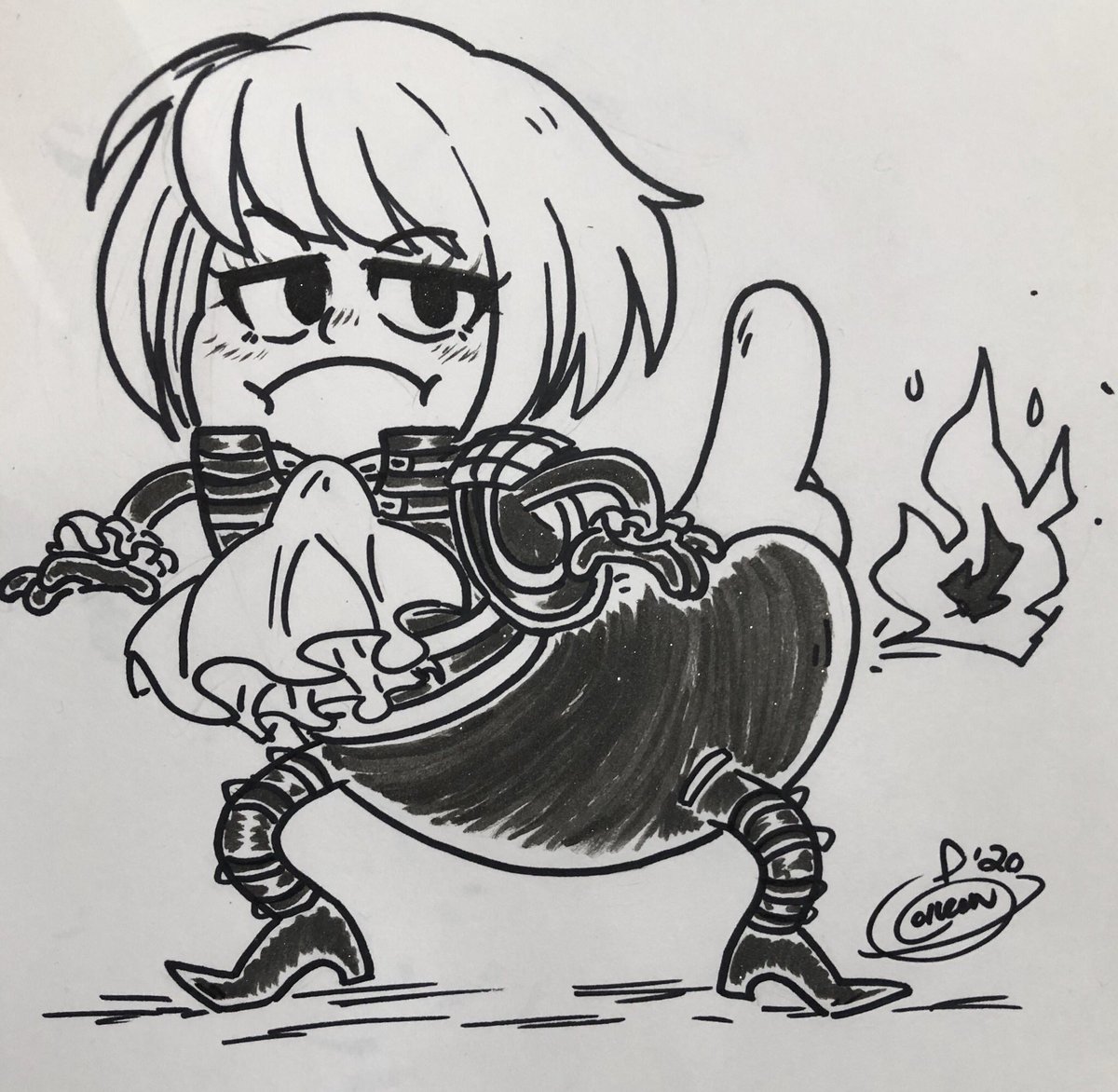 Thanks for commissioning me a burnish dickbutt, you know who you are 🙆‍♀️ #ALA2020 