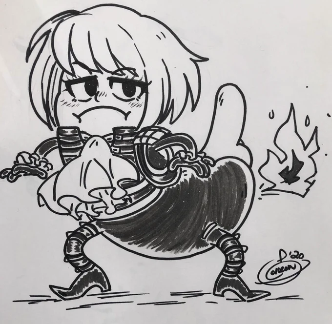 Thanks for commissioning me a burnish dickbutt, you know who you are 🙆‍♀️ #ALA2020 