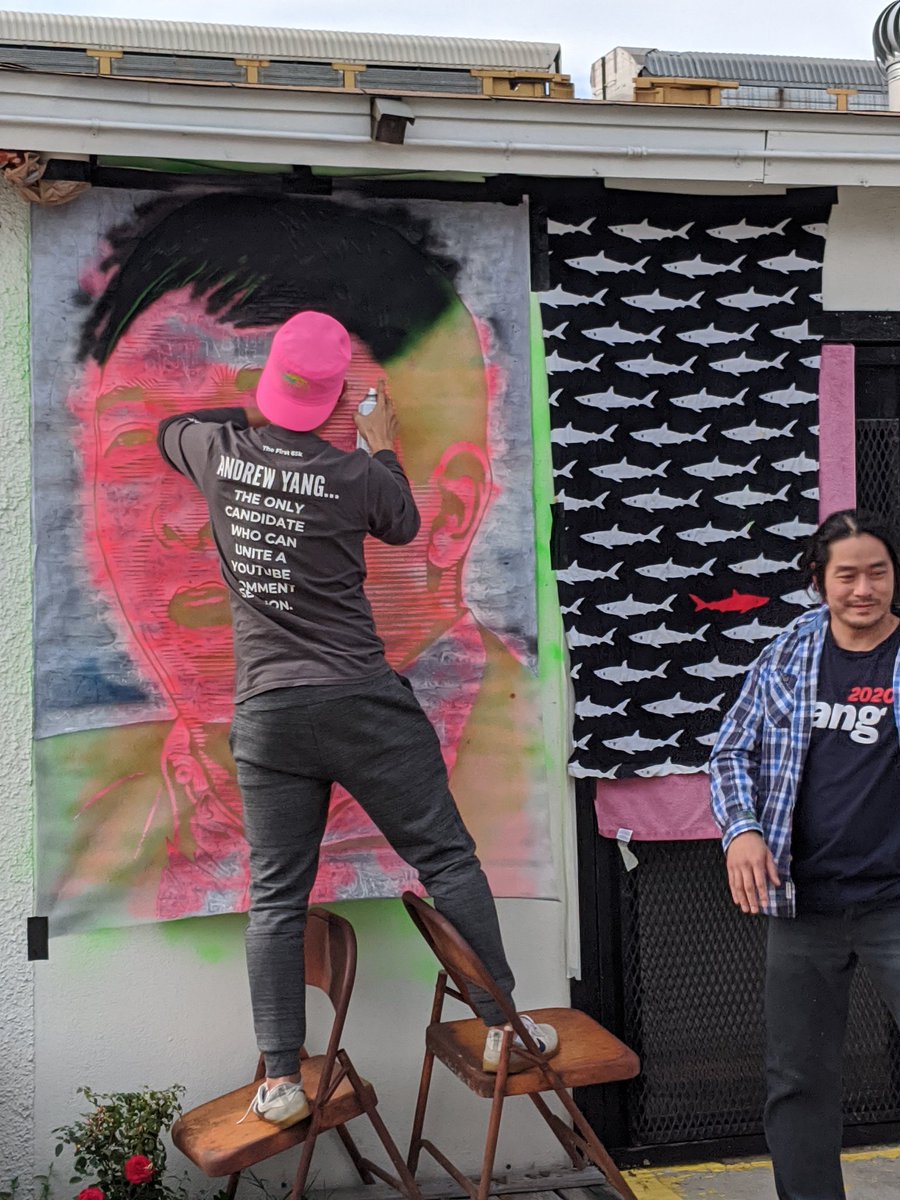 BuildWithBeany's tweet photo. This piece is CLEAN! Right alongside the street for the MLK march! Thank you @WillLexHam for coming down to SA to do this for the MLK march!
@AndrewYang
@cleemonsta @samurai_antonio @justinuresti @AustinYangGang @AarikaSamone @YangGangMami @LetFreedomYang https://t.co/WDVIY5kz86