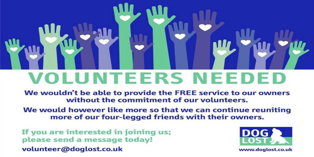 DogLostUK's tweet photo. #Volunteers Urgently Needed to Help DogLost 

If you can spare some time to help our @DoglostUK team get #Lost and #Stolen #Dogs home to their families, please email us for more info at :
‼️ blog.doglost@outlook.com  or 
‼️ volunteer@doglost.co.uk
https://t.co/7VxO3kE2QL https://t.co/blAfeYNmoX