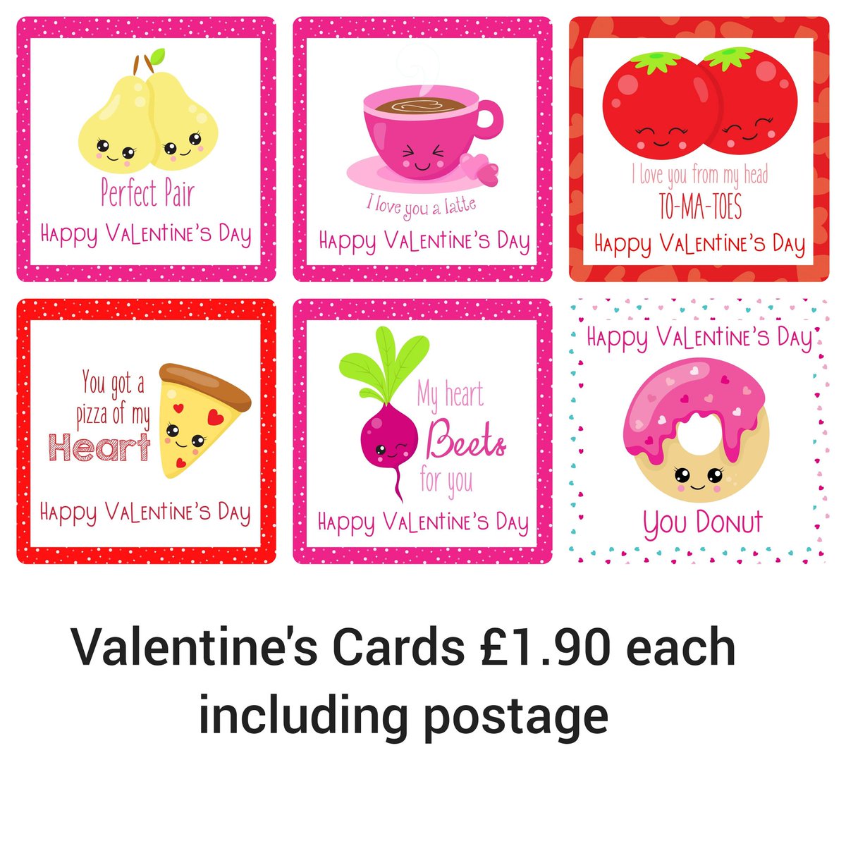 Valentines cards £1.90 each free Postage Facebook.com/breakthrudesig… #handmade #valentines #valentinescards #valentinescard #cardsforsale #cardsforhim #cardsforher #valentine #funnycards #funnycard #foodie
instagram.com/p/B7O_RxfBy5r/…