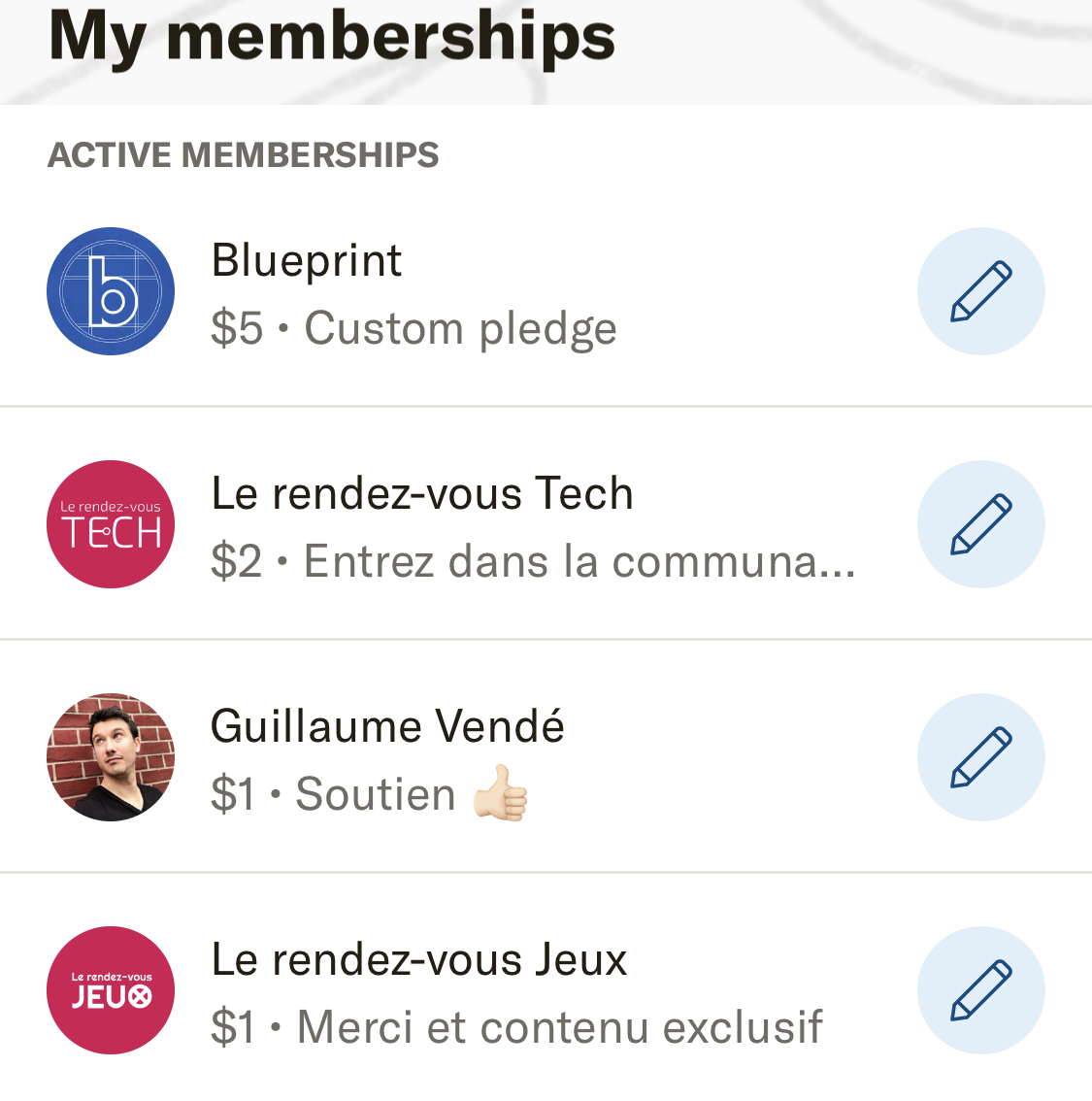 On commence 2020 par souscrire aux Patreons de mes podcasts favoris (surtout un premier CDI ça aide).  @NotPatrick ( #RdvTech et #RdvJeux), @Blueprint_PM ( #TechTwo, #LaCartouche et #MachTwo) et @guillaumevende ( #TechCafé)